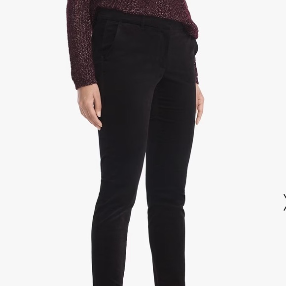 White House Black Market Velvet Slim Ankle Pant - 8 - Picture 2 of 8